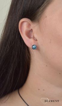 Srebrne kolczyki szkło weneckie 'Głęboki błękit' Murano 29. w całości wykonane są ręcznie z oryginalnego szkła weneckiego Murano Glass (4).JPG